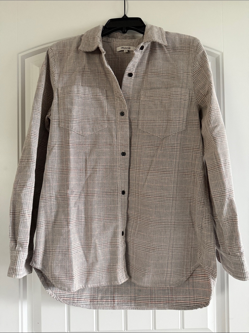 Madewell Men's Button-Up Plaid Shirt - Light Taupe